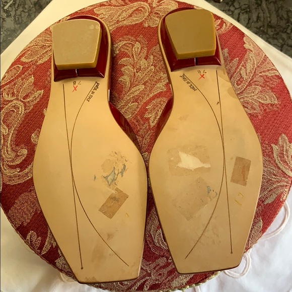 KATE SPADE SLIDES CRANBERRY RED PATENT 7B FLATS - Picture 5 of 8